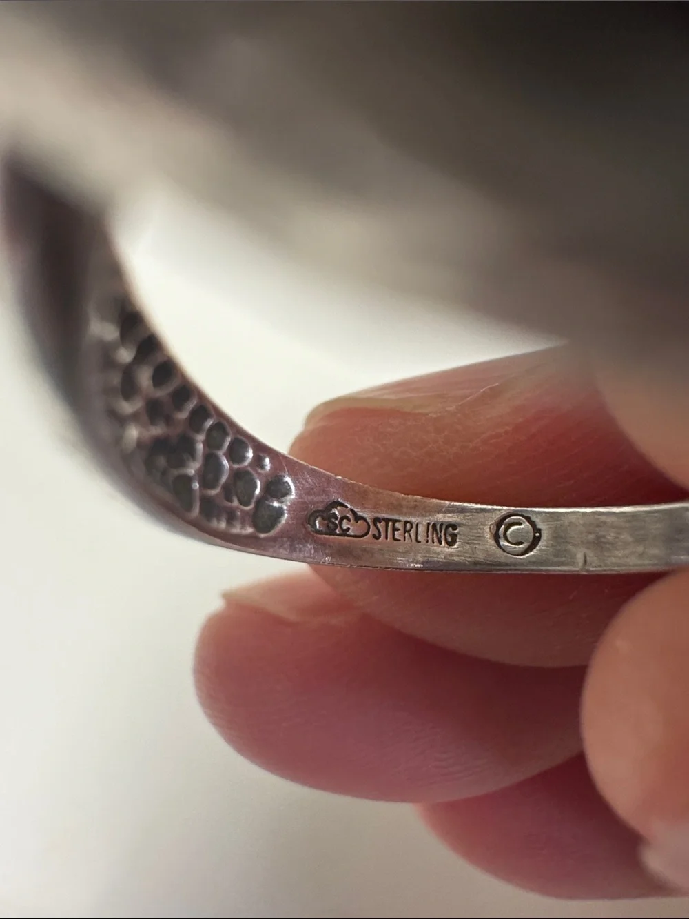 more my uncle stuff vintage sterling silver eagle ring. Makers mark SC Sterling